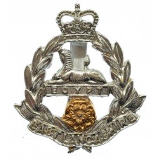 East Lancashire Regiment Anodised (Staybrite) Cap Badge - Queen's Crown