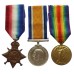 WW1 Aubers Ridge Casualty 1914 Mons Star Trio - Pte. J. Smyth, 1st Bn. Seaforth Highlanders - K.I.A. 9/5/15