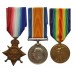 WW1 Casualty 1914-15 Star Medal Trio - Sgt. L. Lawley, 9th Bn. King's Own Yorkshire Light Infantry