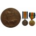 WW1 British War Medal, Victory Medal and Memorial Plaque - Pte. B. Bodman, 7th Bn. Royal Fusiliers - K.I.A. 13/11/1916