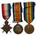 WW1 1914-15 Star Medal Trio and Memorial Plaque - L.Cpl. A.G. Plater, 12th Bn. Middlesex Regiment - K.I.A. 14/7/1916