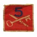 5th Infantry Brigade Silk Embroidered Formation Sign