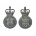 Pair of Durham County Constabulary Collar Badges - Queen's Crown