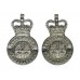 Pair of Durham County Constabulary Collar Badges - Queen's Crown
