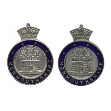 Pair of Monmouthshire Constabulary Enamelled Collar/Epaulette Bad