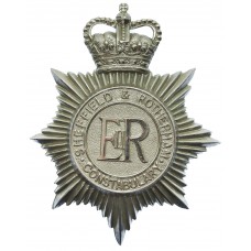 Sheffield & Rotherham Constabulary Helmet Plate - Queen's Cro