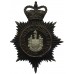 Eastbourne Borough Police Night Helmet Plate - Queen's Crown