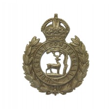 Berkshire Constabulary White Metal Collar Badge - King's Crown