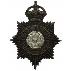 Lancashire Constabulary Night Helmet Plate - King's Crown