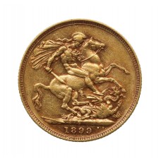 1899 S Victoria 22ct Gold Full Sovereign Coin (Sydney Mint)