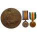 WW1 Somme Casualty British War Medal, Victory Medal and Memorial Plaque - Pte. W. Parkinson, 10th Bn. York & Lancaster Regiment - K.I.A. 1st-3rd July 1916