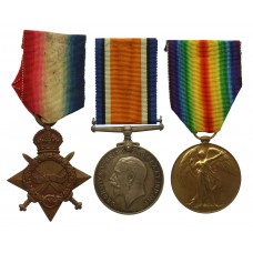 WW1 Casualty 1914-15 Star Medal Trio - Pte. G.L. Booker, Pte. G.L. Booker, 20th and 22nd Bn. Royal Fusiliers - K.I.A. 19/10/16