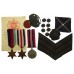 WW2 Medal Group of Three with Dog Tags - CQMS B. Miller, Cameronians (Scottish Rifles) 