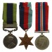 1908 India General Service Medal (Clasp - Mohmand 1933) and WW2 Medal Group of Three - Gnr. V. Brennan, Royal Artillery