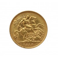 1910 Edward VII 22ct Gold Half Sovereign Coin