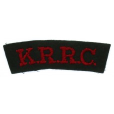 King's Royal Rifle Corps (K.R.R.) Cloth Shoulder Title