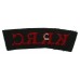 King's Royal Rifle Corps (K.R.R.) Cloth Shoulder Title