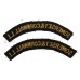 Pair of Somerset & Cornwall Light Infantry (SOMERSET & CORNWALL L.I.) Cloth Shoulder Titles