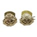 Pair of Queen's Lancashire Regiment Anodised (Staybrite) Collar Badges