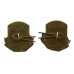 Pair of Queen's Lancashire Regiment Anodised (Staybrite) Collar Badges