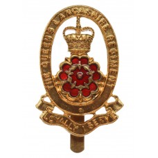 Queen's Lancashire Regiment Enamelled Cap Badge - Queen's Crown