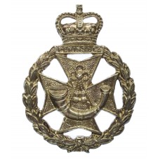 Green Jackets Brigade Officer's Silvered Cap Badge