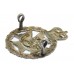 Green Jackets Brigade Officer's 1964 Hallmarked Silver Cap Badge