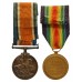 WW1 River Tigris Casualty British War Medal, Victory Medal and Memorial Plaque - Pte. A. Hughes, 1st/4th Bn. Hampshire Regiment - K.I.A. 23/2/17