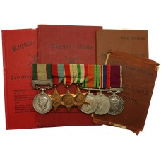 1936 IGS (North West Frontier 1936-37), WW2 and Long Service & Good Conduct Medal Group of Seven - W.O.Cl.2. W.T. Meek, Royal Artillery
