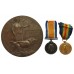 WW1 Casualty British War Medal, Victory Medal and Memorial Plaque - Pte. N. Rogers, 2nd (Garrison) Bn. Northumberland Fusiliers - Died 26/1/18