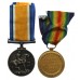 WW1 Casualty British War Medal, Victory Medal and Memorial Plaque - Pte. N. Rogers, 2nd (Garrison) Bn. Northumberland Fusiliers - Died 26/1/18