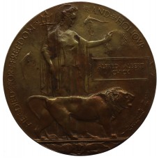 WW1 Memorial Plaque (Death Penny) - Private Albert Alfred Chick, 4th (City of London) Bn. Royal Fusiliers - K.I.A. 22/11/15