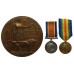 WW1 British War Medal, Victory Medal and Memorial Plaque - Pte. J. Cairns, 1st Bn. Royal Scots Fusiliers - K.I.A. 13/11/16