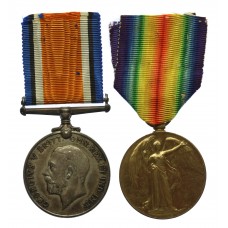WW1 British War & Victory Medal Pair - Pte. E. Blight, 1st South African Infantry