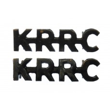Pair of King's Royal Rifle Corps (K.R.R.C.) Shoulder Titles