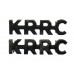 Pair of King's Royal Rifle Corps (K.R.R.C.) Shoulder Titles