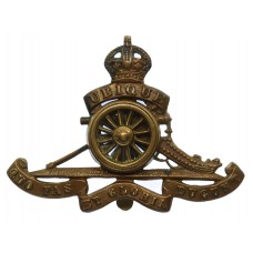 Royal Artillery (Revolving Wheel) Cap Badge - King's Crown