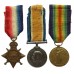 WW1 Casualty 1914-15 Star Medal Trio - Pte. A. Fiddes, 2nd Bn. Scots Guards - K.I.A. 18/5/15