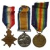 WW1 Casualty 1914-15 Star Medal Trio - Pte. A. Fiddes, 2nd Bn. Scots Guards - K.I.A. 18/5/15