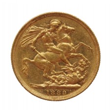 1889 Victoria 22ct Gold Full Sovereign Coin