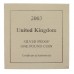Royal Mint 2003 United Kingdom £1 One Pound Silver Proof Coin