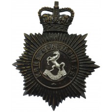 Kent Constabulary Night Helmet Plate - Queen's Crown