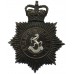 Kent Constabulary Night Helmet Plate - Queen's Crown