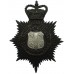 Durham County  Constabulary Black Helmet Plate - Queen's Crown