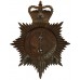 Durham County  Constabulary Black Helmet Plate - Queen's Crown