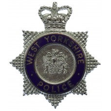 West Yorkshire Police Enamelled Star Cap Badge - Queen's Crown