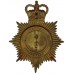 Durham Constabulary Black Helmet Plate - Queen's Crown
