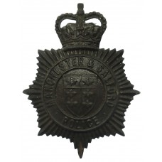 Manchester & Salford Police Night Helmet Plate - Queen's Crown