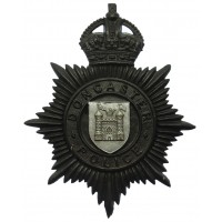 Doncaster Borough Police Night Helmet Plate - King's Crown