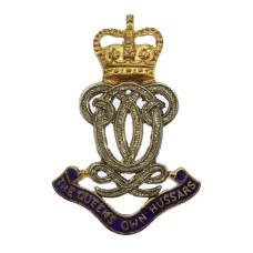 Queen's Own Hussars Officer's Collar Badge - Queen's Crown